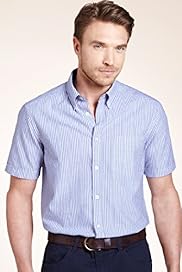 Blue Harbour Pure Cotton Bengal Striped Oxford Shirt