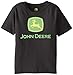 John Deere Little Boys' Short Sleeve Trademark Black Tee