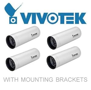 4 VIVOTEK IP8332 IP NETWORK IR DAY/NIGHT OUTDOOR/INDOOR SECURITY CAMERA SYSTEM