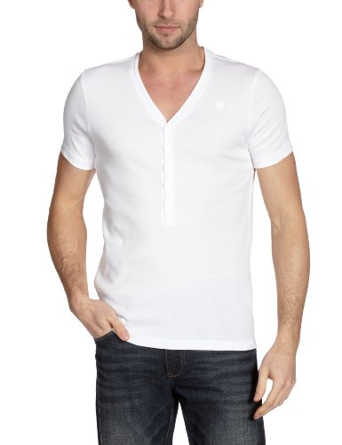 G-STAR Herren T-Shirt CL GRANDDAD V T S/S - 84958, Gr. 46 (S), Wei&szlig; (white - 110) Preisvergleich