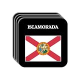 US State Flag - ISLAMORADA, Florida (FL) Set of 4 Mini-Mousepad Coasters