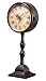 CBK Ltd Iron Table Clock with Roman Numerals and Espresso Finish, 16-Inch H