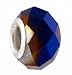 Pandora Style Charm Bead (Z242) Faceted Glass (14mm x 9mm) (Fits Troll too) ~ Vitral Iridescent