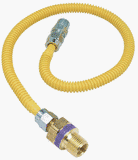 Brass Craft CSSL47E-24P 3/8 O.D. Gas Connector - 1/2 M.I.P. Safety+PLUS x 3/8 M.I.P.
