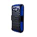 Cover-U174; Samsung Galaxy Avant G386 Extreme Rugged Dual Layer Kickstand Combo Case with Belt clip Holster Blue/Black Included [Premium Screen Guard + Cover U (TM) Stylus Pen + Anti-Dust Plug]