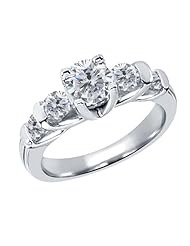 1.88 Ct Round H/I and G/H Diamond 18K White Gold Ring