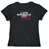 T-Shirt Woman Black  I Love Martiniquais Girls  Martinique Country