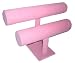 from Max Essentials Pink velvet lined 2 Tier bracelet display stand bangle display watch display Model pink2