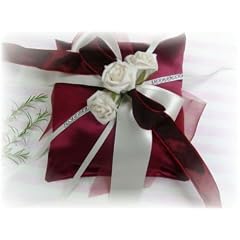 Ringkissen Kissen Ringe Hochzeit Traukissen bordeaux