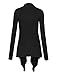 LL WSK849 Womens Off-Duty Open Front Cardigan XXXL BLACK