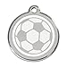 Red Dingo Custom Engraved Stainless Steel and Enamel Dog ID Tag - Soccer Ball (Small)