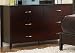 Drawer Dresser Contemporary Style in Merlot Finish