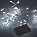 Battery Operated Fairy Lights, 20 Very Bright White LED, Clear Cable