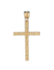 Dazzlers Solid 14karats gold Cross Charm Pendant Available in three colors : White, Yellow and Rose Gold from jewelsberry (weights: 3.4 grams only)