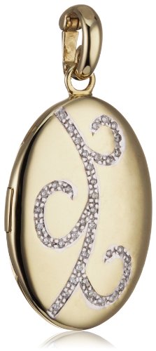 Bella Donna Damen Medaillon 585/000 Gelb-Gold 40 Diamanten zus. 0,20 ct. Weiss SI 904101 Preisvergleich