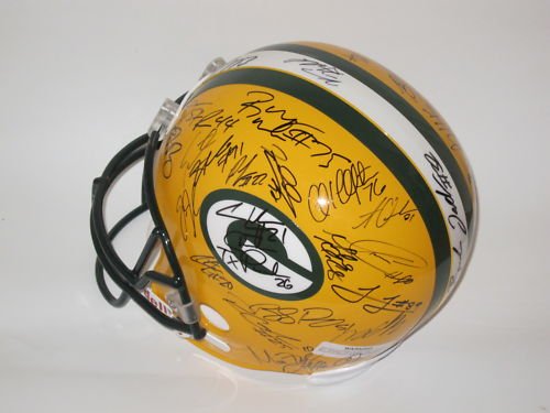 2010-11 GREEN BAY PACKERS TEAM SIGNED AUTOGRAPHED FULL SIZE HELMET RODGERS +
