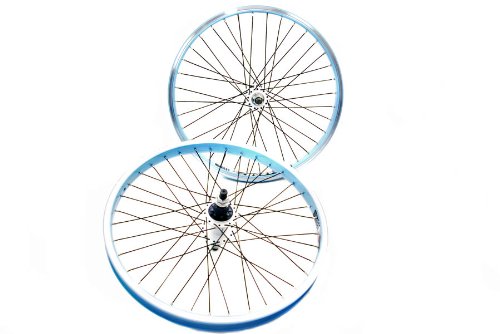 BMX Wheelset Blue 14mm Axles 9T Cassette