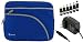 rooCASE 2n1 HP Mini 1010NR 8.9-Inch Netbook Neoprene Sleeve Case and AC Wall Adapter Charger(Invisible Zipper Tri-Pocket - Dark Blue)