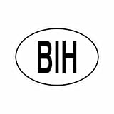 BIH Bosnia and Herzegovina Country Code Oval Sticker Decal FA Vinyl