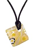 41ikilaDh5L. SL160  Venetiaurum Murano Glass Pendant   Yellow/White/Black