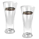 NHL Anaheim Ducks Two Piece 19-Ounce Pilsner Glass Set - Primary Logo
