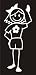 Girl Teenager Window Decal Sticker White 6
