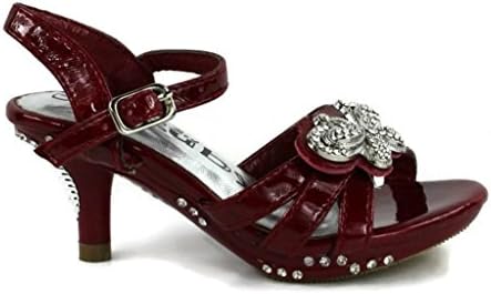 Ruby Footwear Toddler's Cutie-2 Butterfly Rhinestone Slingback Heels 6