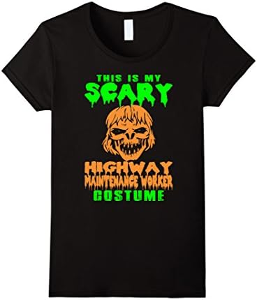 Women's My Highway Maintenance Worker Costume Halloween T Shirt Large Black