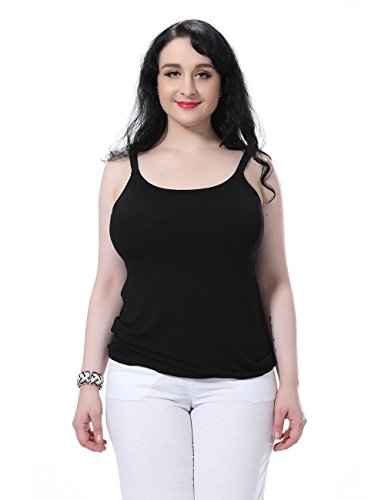 Chicwe Women's Modal Jersey Plus Size Camisole Tank Top Vest