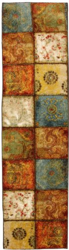 Mohawk Contemporary Runner Area Rug 2'x8' Multi Color Artifact Panel Collection