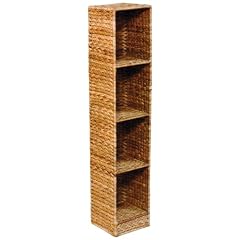 Hansen Korb 300/21/4 CD-Regal aus Wasserhyazinthe / mit 4 F�chern / B 18 T 19 H 70 cm