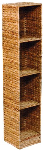 Hansen Korb 300/21/4 CD-Regal aus Wasserhyazinthe / mit 4 F&auml;chern / B 18 T 19 H 70 cm