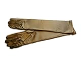 Adult 23 Long Opera Length Lycra Satin Gloves: Gold