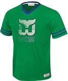 Hartford Whalers Mitchell & Ness Flip Shot V-Neck Jersey Crew