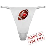 Artsmith, Inc. Classic Thong I Love Football - Medium