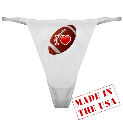 Artsmith, Inc. Classic Thong I Love Football - Large