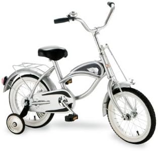 Morgan Cycle 14" Cruiser Bicycle with Training Wheels, Silver by Morgan Cycle