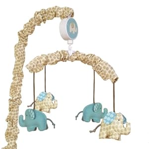 Sumersault Spotted Ellie Mobile, Cream/Chocolate/Blue