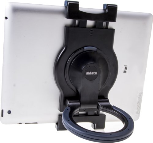 Universal Tablet Stand for Counter or Wall Mount Use, with 360-degree Rotating Bracket, Plastic (Black)