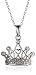 $16.99--Sterling Silver Cubic Zirconia Crown Pendant, 18"