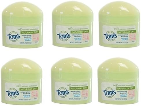 Tom's of Maine Women's Natural Powder Antiperspirant Deodorant, Naturally Dry 0.47 Oz Travel Size (Pack of 6)