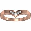 14K Rose Gold Diamond Ring/Band - 0.08 Ct.