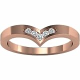 14K Rose Gold Diamond Ring/Band - 0.08 Ct.