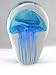 Blue Glass Jellyfish Paperweight Ocean Beach New