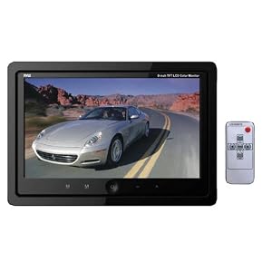 Pyle PLHR99IW 9 Quad TFT LCD Video Monitor w Headrest Shroud w BNC Connectors by Pyle