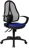 Produkt-Bild: Topstar OP20QG26 B&uuml;rodrehstuhl Open Point SY inklusiv Armlehnen / Stoffbezug blau