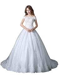 Lace-Up Off the Shoulder Evening Dress/Wedding Party Dress 