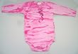Diaper Dude Baby Camouflage Pink Dragon Long Sleeve Onesie One Piece-3/6 Months