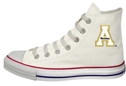 Converse Chuck Taylor All Star Hi Top Optical White Appalachian State University Logo Canvas