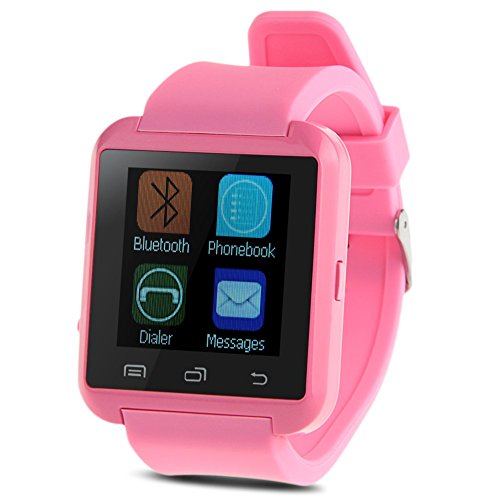 Padgene Bluetooth Smart Watch Bracelet for Samsung, Nexus, Htc, Sony and Other Android Smartphones, Pink